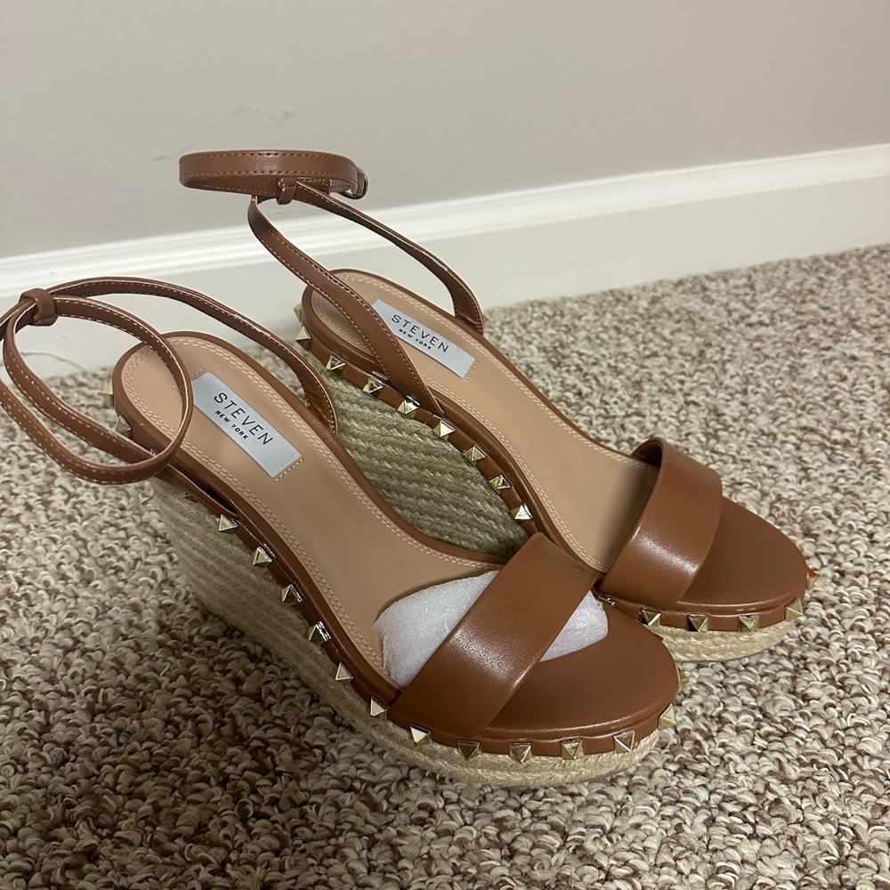 Steve Madden Wedge Rhinestone Sandals - Picture 2 of 5